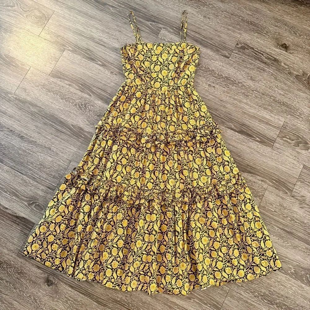 Nicholas Adele Dress in Confetti Vine Batik Print
